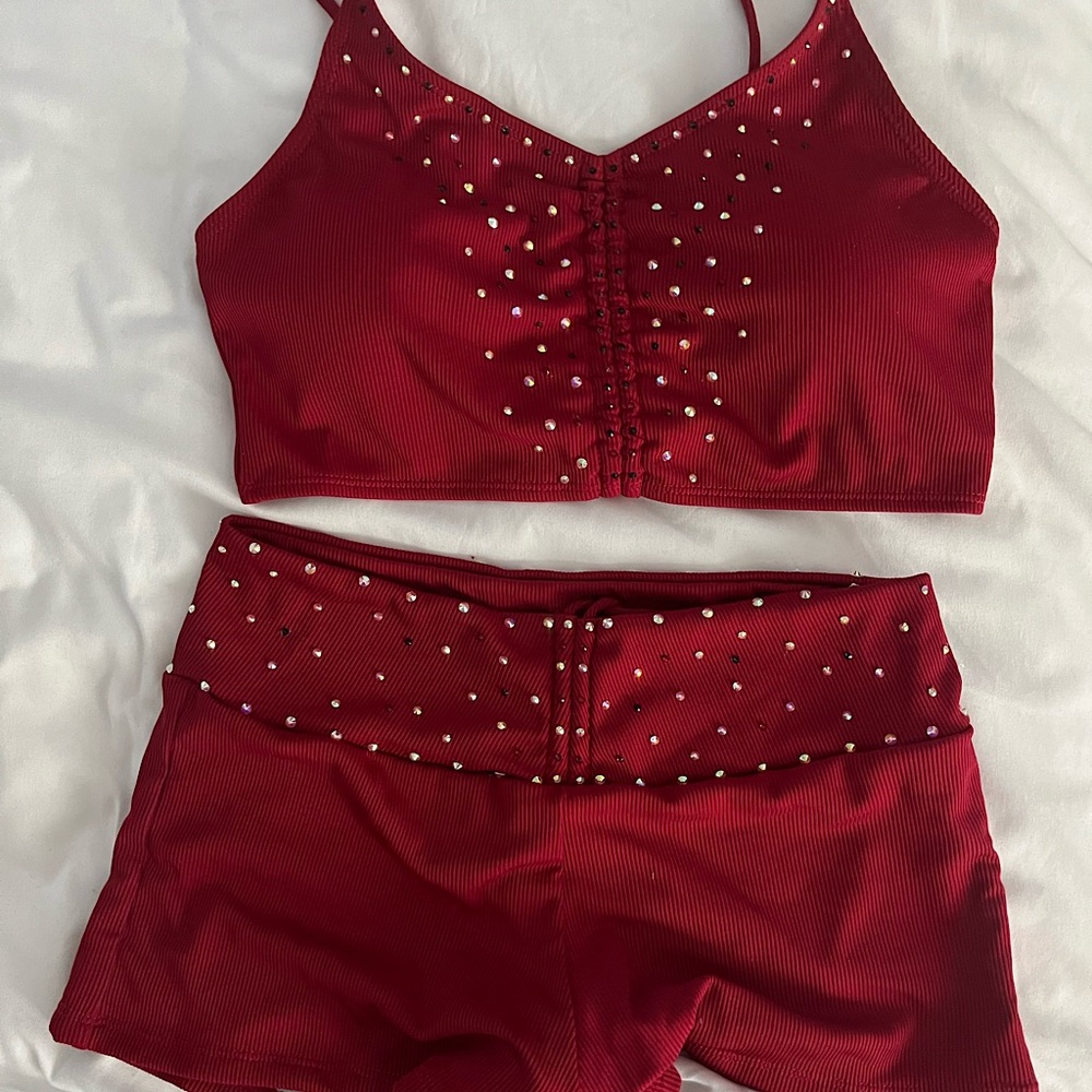 Red Pro Cheer Tryout Outfit